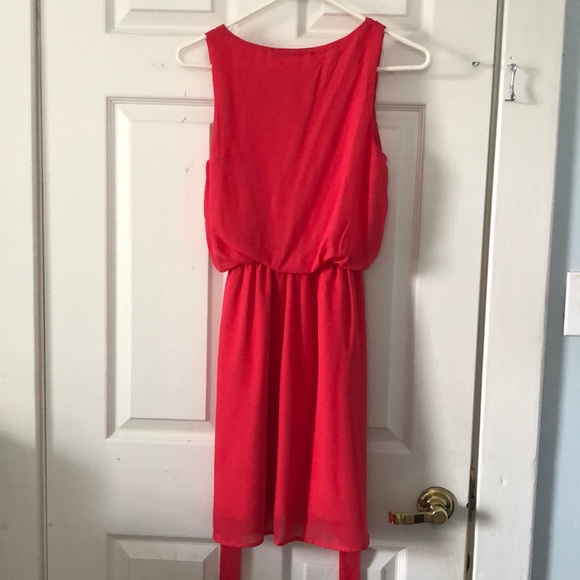 Coral flowy dress - Picture 3 of 3